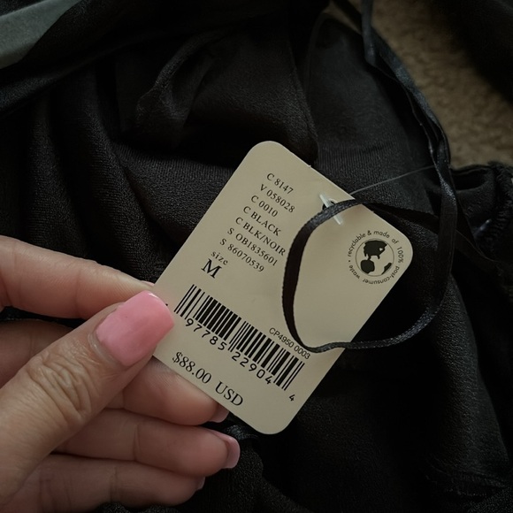 Free People Intimately- Elegant Black Evening Dress NWT size medium - Picture 6 of 8